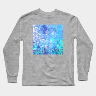 Blue Cool Paint Abstract Long Sleeve T-Shirt